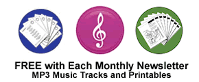 Song Download and Printable Resources Free with Each Monthly Newsletter